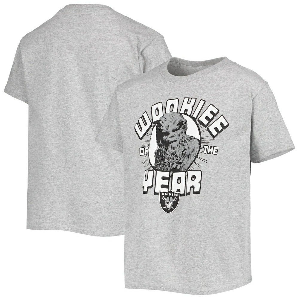 Las Vegas Raiders Junk Food Youth Star Wars Wookie Of The Year T-Shirt - Heathered Gray - NFL
