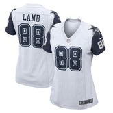 CeeDee Lamb Dallas Cowboys Women's 2nd Alternate Game Jersey - White - Nike