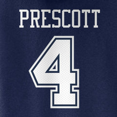 Dak Prescott Dallas Cowboys Women's Player Icon Name & Number V-Neck Pullover Hoodie - Navy - Fanatics