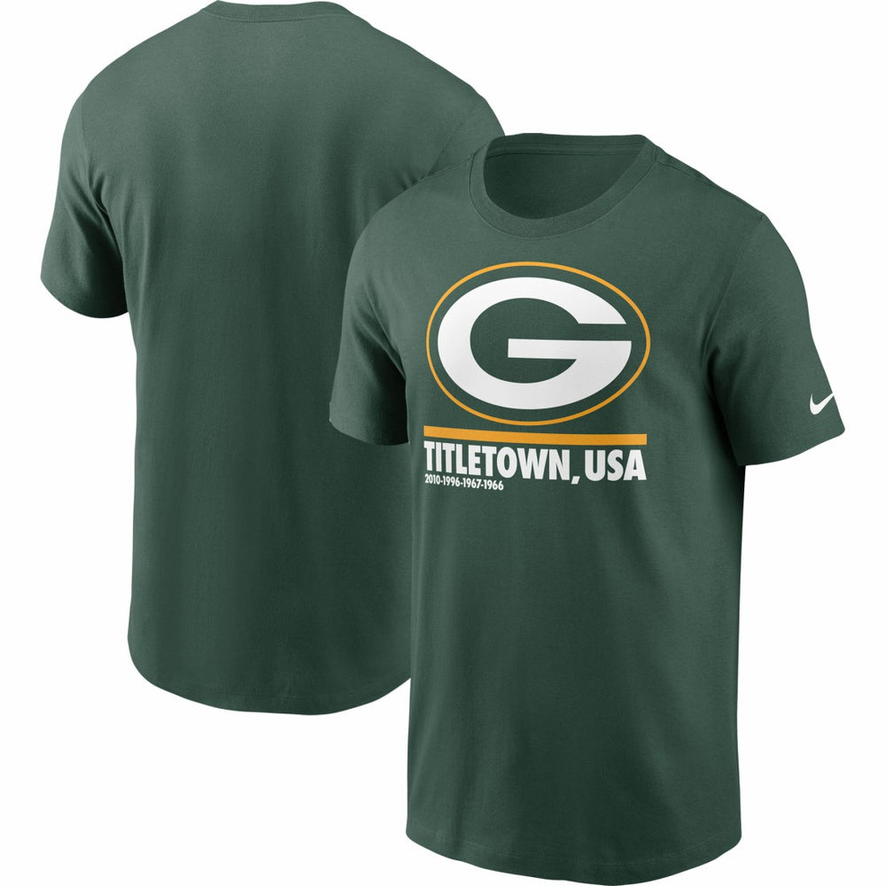 Green Bay Packers Hometown Collection Title Town T-Shirt - Green - Nike
