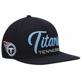 Tennessee Titans Pro Standard Script Wordmark Snapback Hat - Navy - NFL