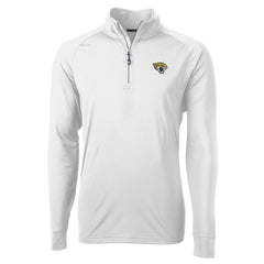 Jacksonville Jaguars Cutter & Buck Adapt Eco Knit Quarter-Zip Pullover Jacket - White - NFL