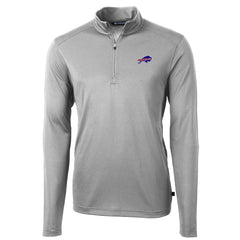 Buffalo Bills Cutter & Buck Virtue Eco Pique Recycled Quarter-Zip Pullover Jacket - Gray - NFL
