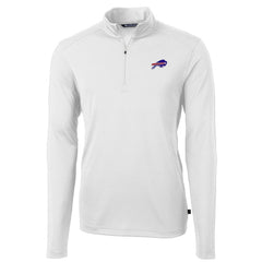 Buffalo Bills Cutter & Buck Virtue Eco Pique Recycled Quarter-Zip Pullover Jacket - White - NFL