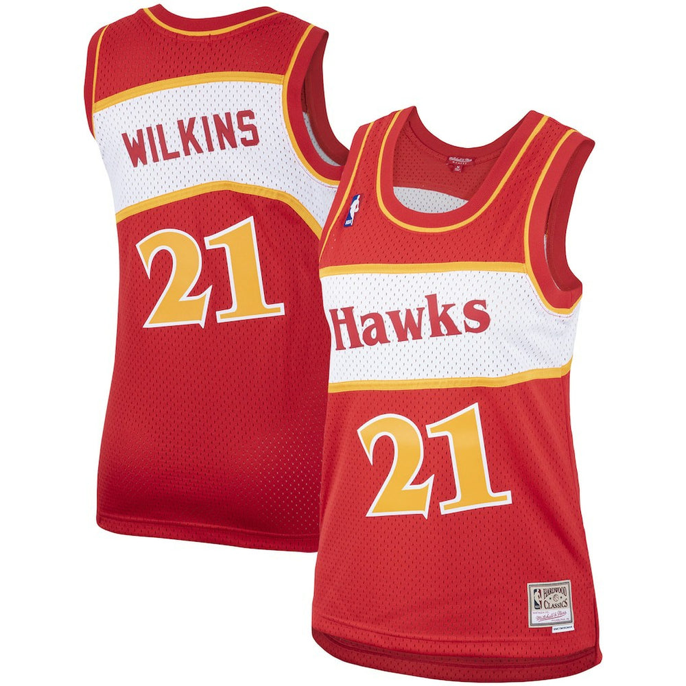 Mitchell & Ness Dominique Wilkins Atlanta Hawks Women's Hardwood Classics Swingman Jersey Red