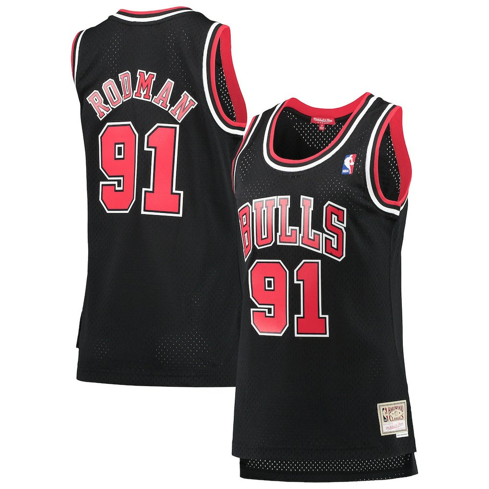 Mitchell & Ness Dennis Rodman Chicago Bulls Women's Hardwood Classics Swingman Jersey Black