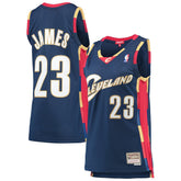 Mitchell & Ness LeBron James Cleveland Cavaliers Women's Hardwood Classics Swingman Jersey Navy