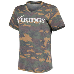 Justin Jefferson Minnesota Vikings Women's Name & Number Tri-Blend V-Neck T-Shirt - Camo - NFL