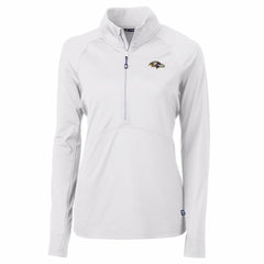 Baltimore Ravens Cutter & Buck Women's Adapt Eco Knit Half-Zip Pullover Jacket - White - NFL