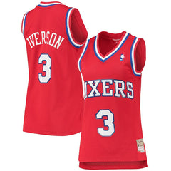 Mitchell & Ness Allen Iverson Philadelphia 76ers Women's 2002/03 Hardwood Classics Swingman Jersey Red