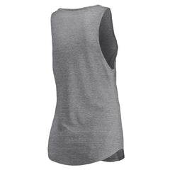 Fanatics Chicago Bulls Women's Quality Time Open Scoop Neck Tri-Blend Tank Top Heathered Gray
