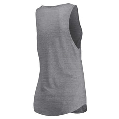 Fanatics Dallas Mavericks Women's Quality Time Open Scoop Neck Tri-Blend Tank Top Heathered Gray