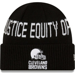 Cleveland Browns New Era Team Social Justice Cuffed Knit Hat - Black - NFL