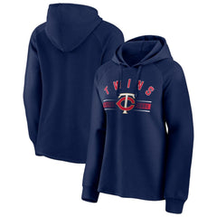 Minnesota Twins Fanatics Women's Perfect Play Raglan Pullover Hoodie Outlet