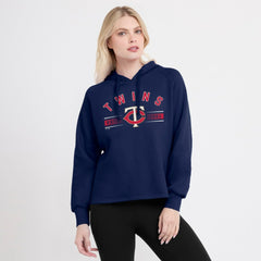 Minnesota Twins Fanatics Women's Perfect Play Raglan Pullover Hoodie Outlet