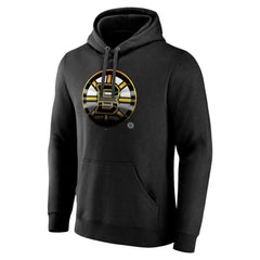 Boston Bruins Personalized Midnight Mascot Logo Pullover Hoodie - Black | NHL sale