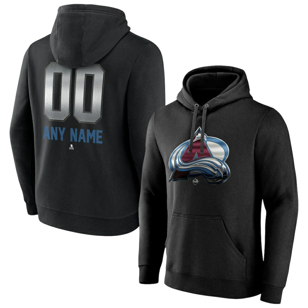 Colorado Avalanche Personalized Midnight Mascot Logo Pullover Hoodie - Black | NHL Lifestyle
