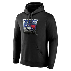 New York Rangers Personalized Midnight Mascot Logo Pullover Hoodie - Black | NHL on sale