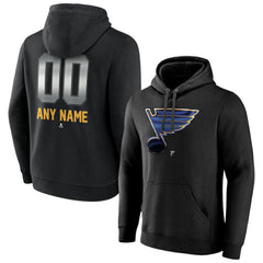 St. Louis Blues Personalized Midnight Mascot Logo Pullover Hoodie - Black | NHL Clearance