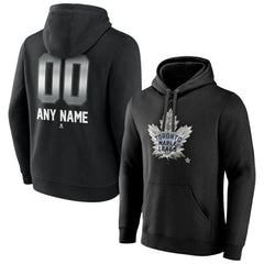 Toronto Maple Leafs Personalized Midnight Mascot Logo Pullover Hoodie - Black | NHL Lifestyle