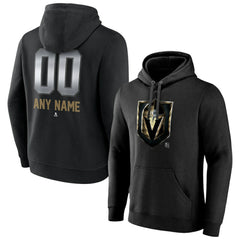 Vegas Golden Knights Personalized Midnight Mascot Logo Pullover Hoodie - Black | NHL Clearance
