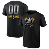 Anaheim Ducks Personalized Midnight Mascot Logo T-Shirt - Black | NHL discount