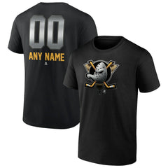 Anaheim Ducks Personalized Midnight Mascot Logo T-Shirt - Black | NHL discount