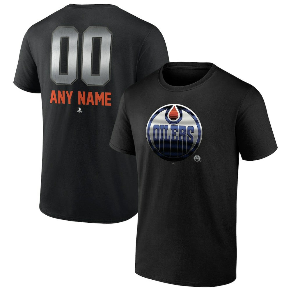 Edmonton Oilers Personalized Midnight Mascot Logo T-Shirt - Black | NHL online