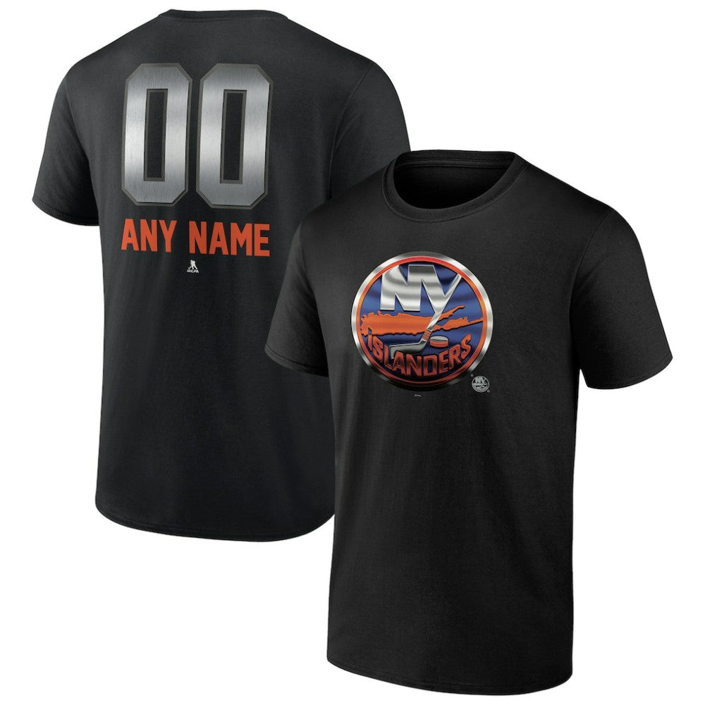 New York Islanders Personalized Midnight Mascot Logo T-Shirt - Black | NHL discount