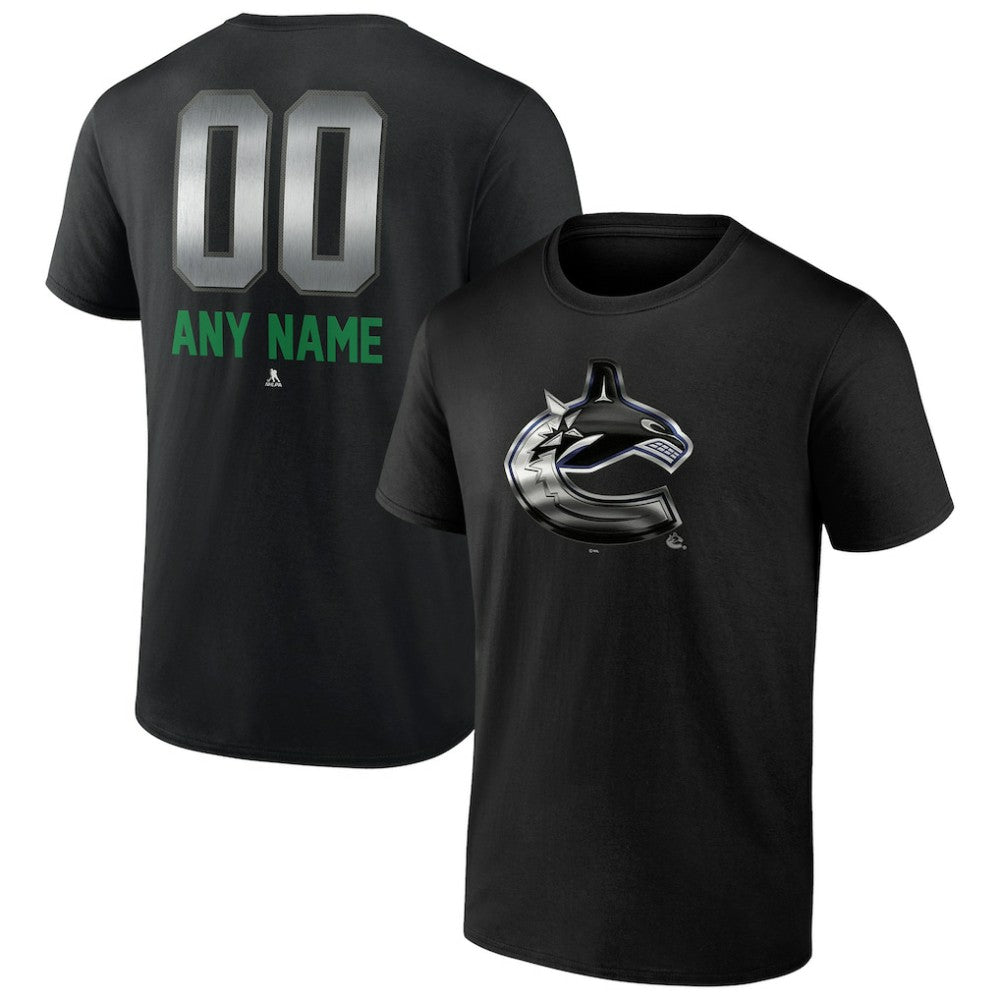 Vancouver Canucks Personalized Midnight Mascot Logo T-Shirt - Black | NHL sale