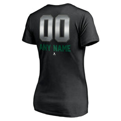 Dallas Stars Women's Personalized Midnight Mascot Logo V-Neck T-Shirt - Black | NHL on sale