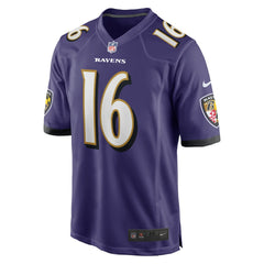 Tylan Wallace Baltimore Ravens Game Jersey - Purple - Nike
