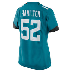 DaVon Hamilton Jacksonville Jaguars Women's Game Jersey - Teal - Nike