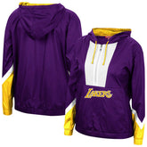 Mitchell & Ness Los Angeles Lakers Women's Half-Zip Windbreaker 2.0 Hoodie Purple