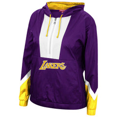 Mitchell & Ness Los Angeles Lakers Women's Half-Zip Windbreaker 2.0 Hoodie Purple