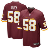 Shaka Toney Washington Football Team Game Jersey - Burgundy - Nike