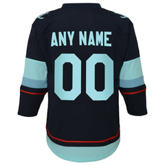 Seattle Kraken Youth Home Replica Custom Jersey - Navy | NHL Clearance
