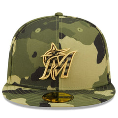 Miami Marlins New Era 2022 Armed Forces Day On-Field 59FIFTY Fitted Hat Outlet
