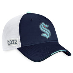 Seattle Kraken Fanatics 2022 NHL Draft Authentic Pro On Stage Trucker Adjustable Hat - Navy/White | Fanatics online