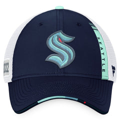 Seattle Kraken Fanatics 2022 NHL Draft Authentic Pro On Stage Trucker Adjustable Hat - Navy/White | Fanatics online