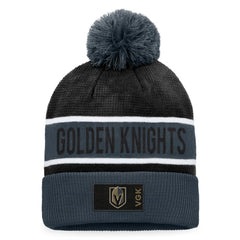 Vegas Golden Knights Fanatics Authentic Pro Rink Cuffed Knit Hat with Pom - Gray/Black | Fanatics online