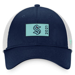 Seattle Kraken Fanatics Authentic Pro Rink Trucker Snapback Hat - Deep Sea Blue/White | Fanatics Clearance