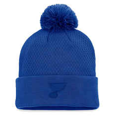 St. Louis Blues Fanatics Women's Authentic Pro Road Cuffed Knit Hat with Pom - Blue | Fanatics discount