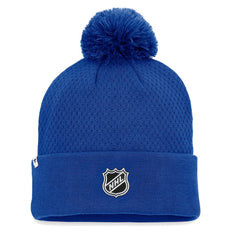 New York Islanders Fanatics Women's Authentic Pro Road Cuffed Knit Hat with Pom - Royal | Fanatics Lifestyle