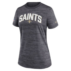 New Orleans Saints Women's Sideline Velocity Lockup Performance T-Shirt - Black - Nike