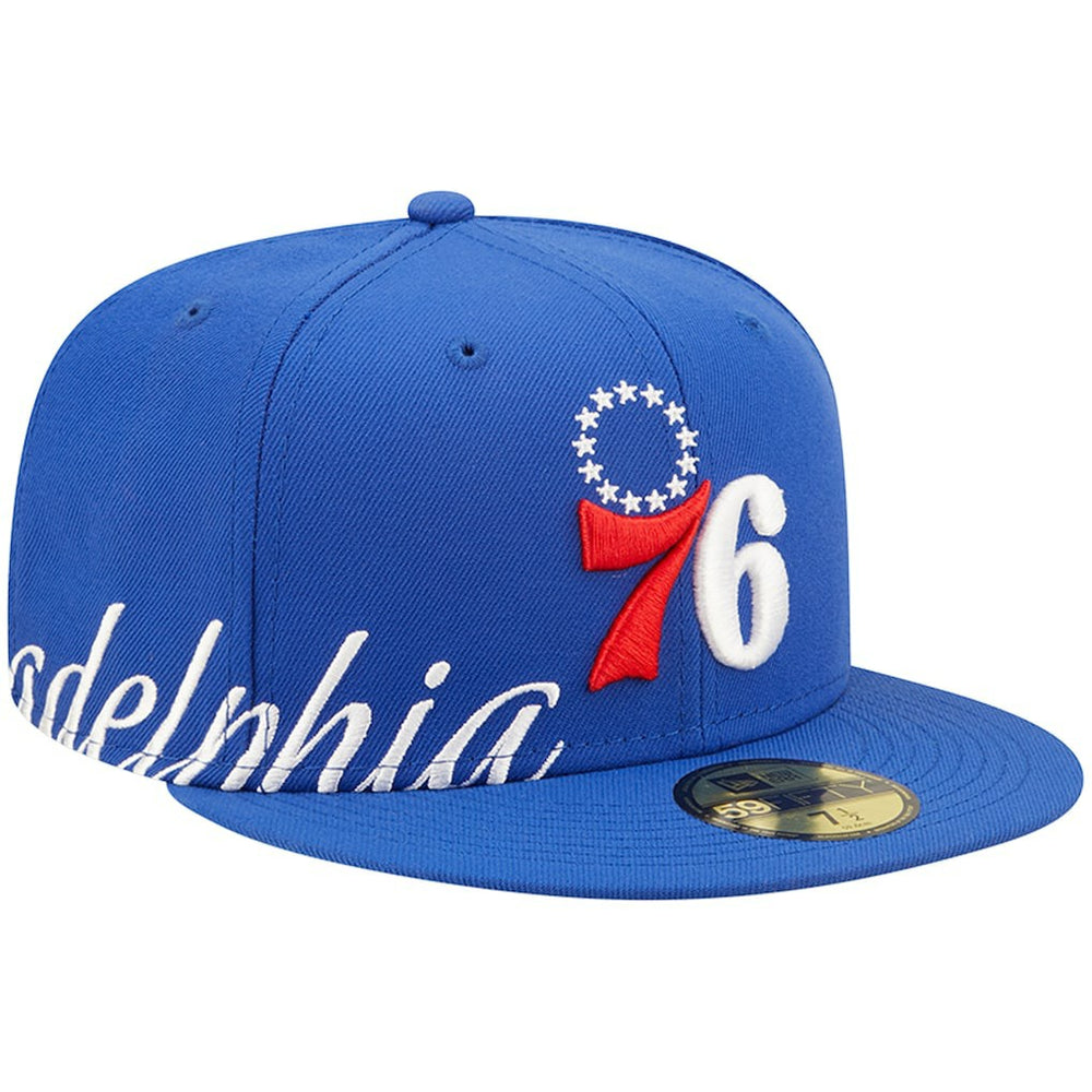 New Era Philadelphia 76ers Side Split 59FIFTY Fitted Hat Royal