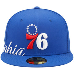 New Era Philadelphia 76ers Side Split 59FIFTY Fitted Hat Royal