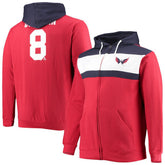 Alexander Ovechkin Washington Capitals Profile Big & Tall Colorblock Full-Zip Hoodie - Red | NHL near me