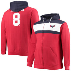 Alexander Ovechkin Washington Capitals Profile Big & Tall Colorblock Full-Zip Hoodie - Red | NHL near me