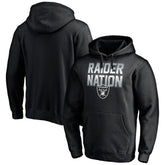 Las Vegas Raiders Hometown Collection Raider Nation Fitted Pullover Hoodie - Black - Fanatics